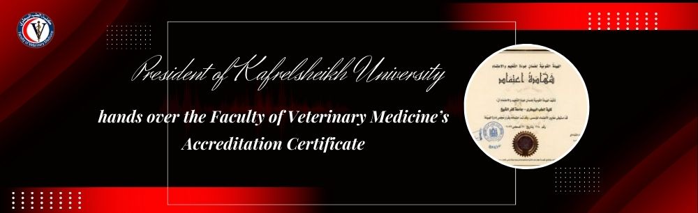 President of Kafrelsheikh University hands over the Faculty of Veterinary Medicine’s Accreditation Certificate