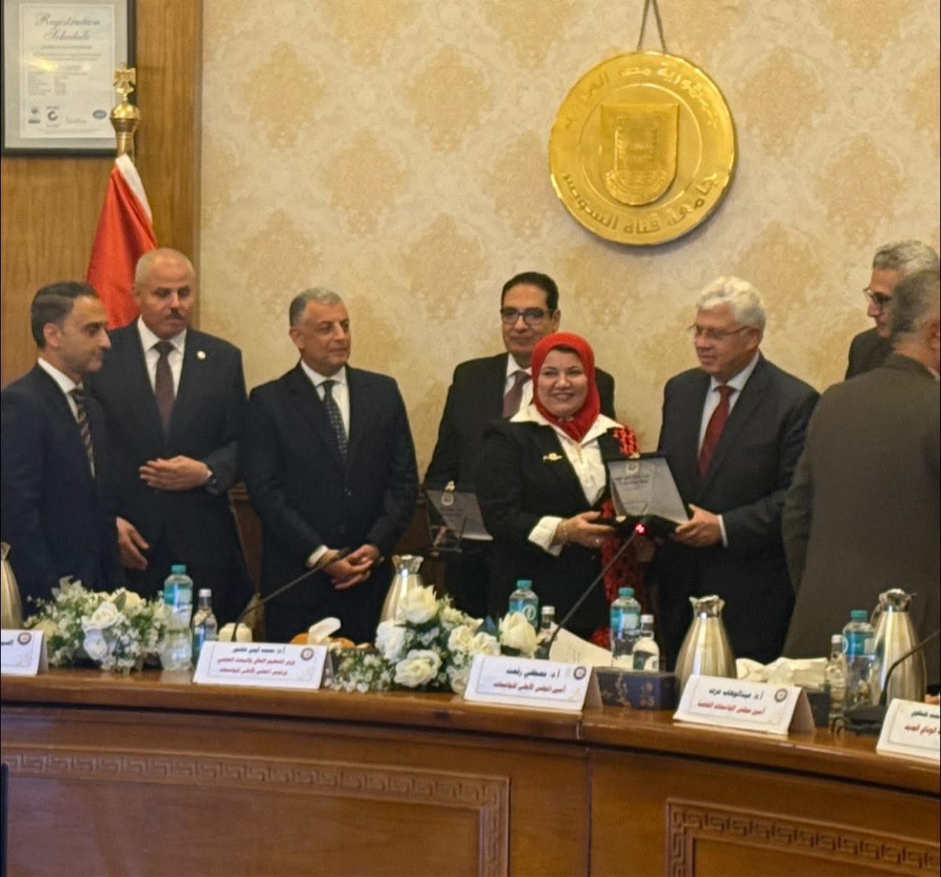 الدكتورة أماني شاكر تُعرب عن شكرها وتقديرها لوزير التعليم العالي وأمين المجلس الأعلى للجامعات على التكريم