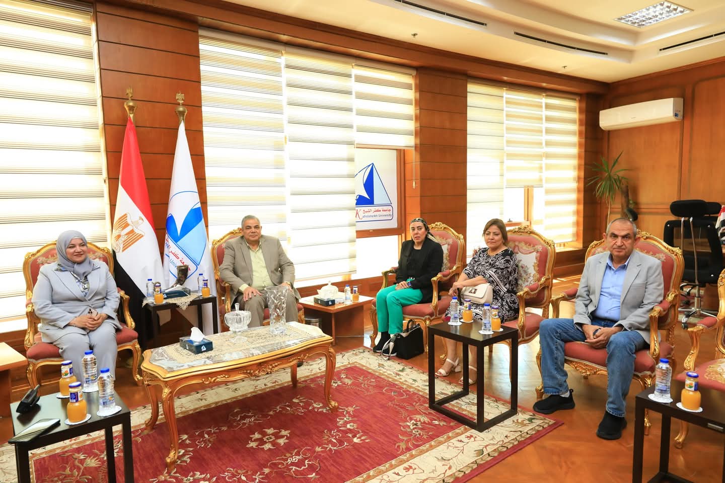 President of Kafr El-Sheikh University Welcomes National solid Waste Management Program Delegation