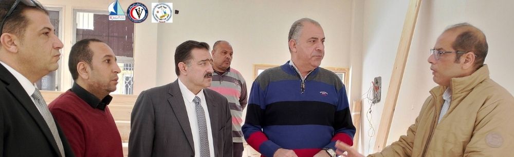 متابعة عميد الكلية لاعما ل تطوير وصيانة المدرجات بالكلية